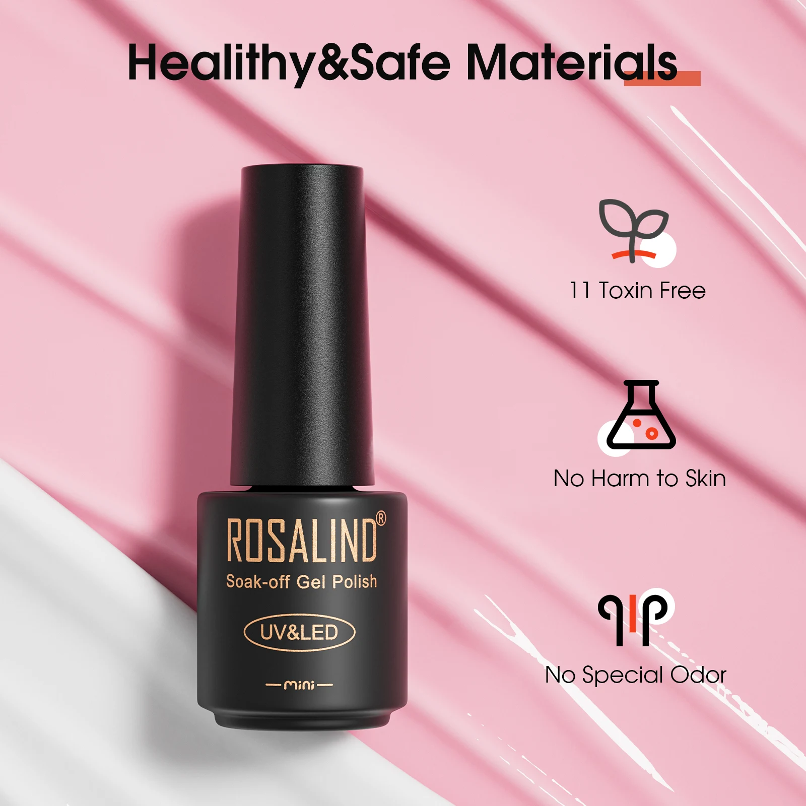 ROSALIND Nagellak Gel Vernissen Set-45 Kleuren Nagelgel met Basis Matt Top Coat Kit UV Gel Hybrid Semi Permanent voor Nail Art