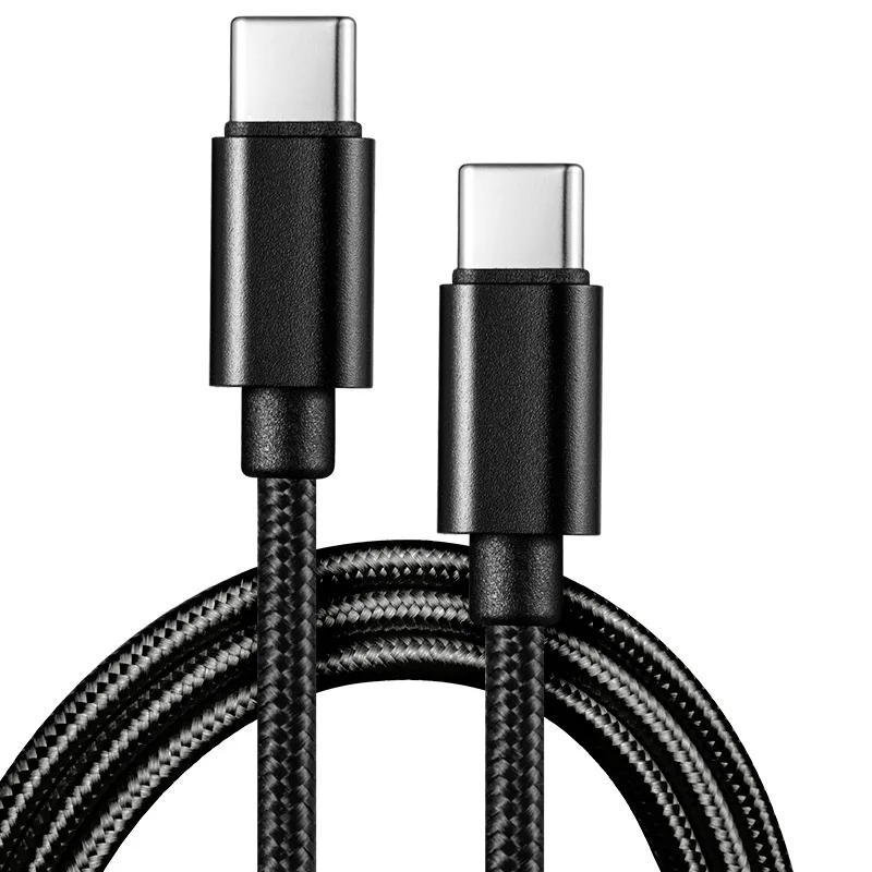 New 5A 66W Nylon Fast Charging Cable1m 2m 3m USB C To Type C  for Iphone 16 17 18 Pro Max Samsung S24 Xiaomi OPPO Charging Cable