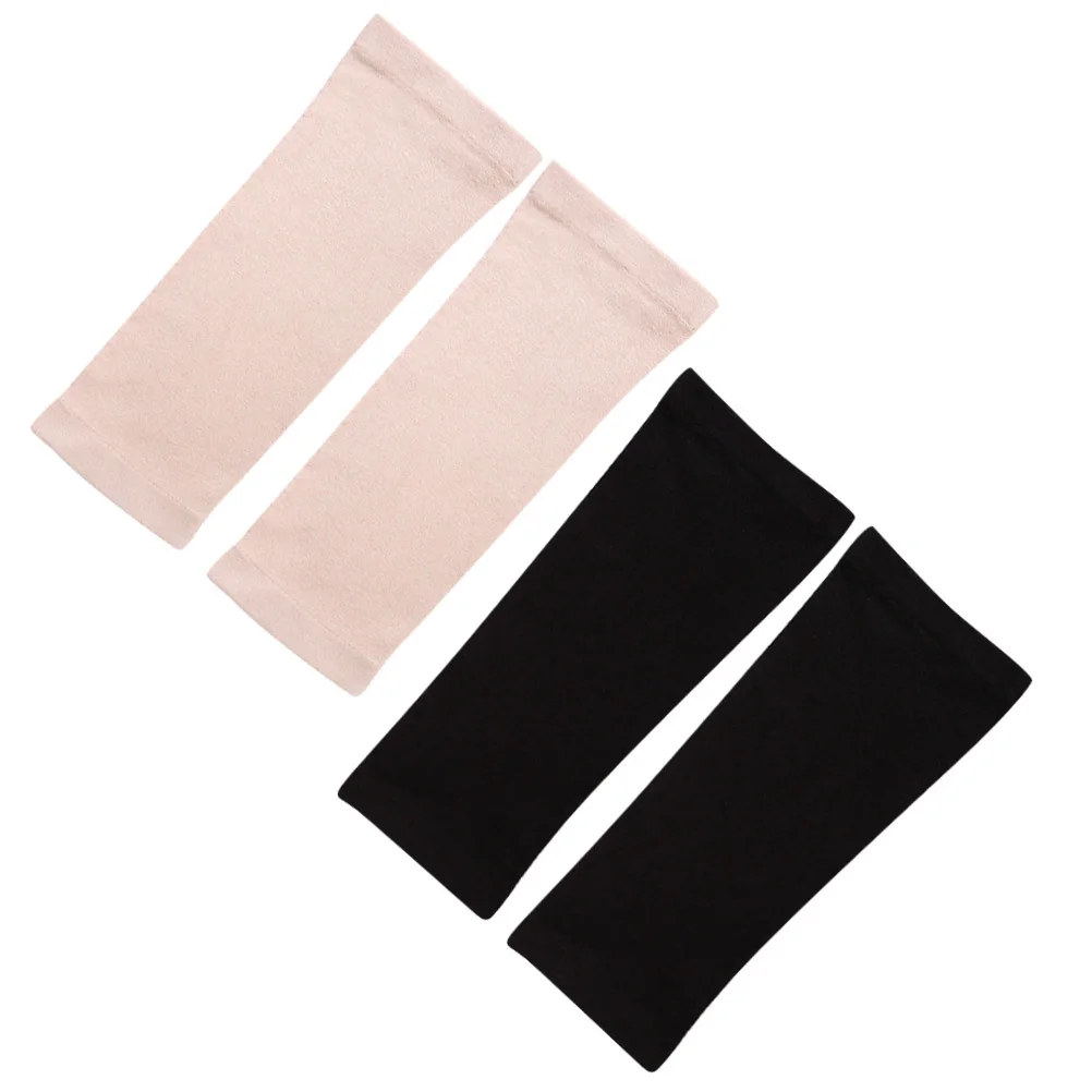 Manchettes en coton, 4 pièces, manchons de Compression extensibles pour femmes et hommes, Protection solaire, couverture de tatouage pour le travail