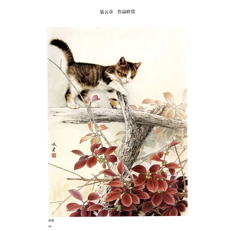 Chinese Traditional Painting Chinese Gongbi Cat Animal Painting Step By Step Drawing Painting Tutorial Book Art Book