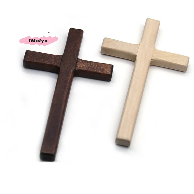 M-1PC Creative Christian Wooden Cross 4.7in/12cm Hanging Wall Large Long Crucifix Two Color for Home Decoration