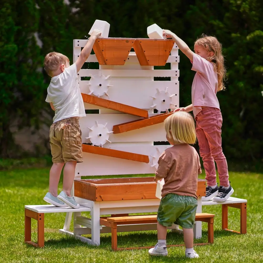 

Wooden Water Table for Kids 3 and Up Large Water Play Table for Indoor Outdoor Fun