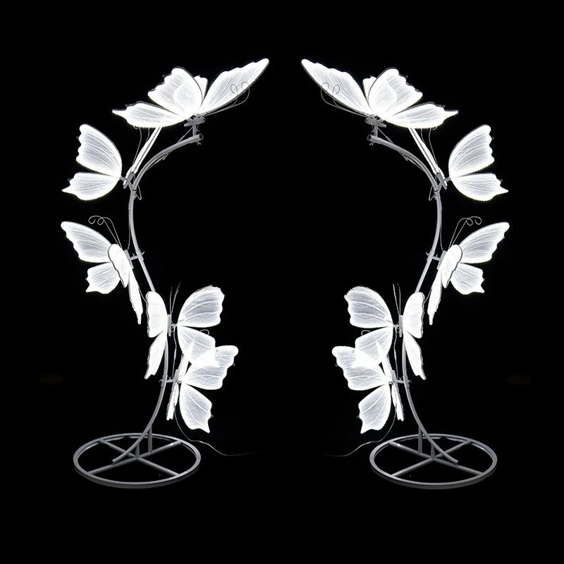 Wedding Butterfly Light Emitting Diode Floor,Height Adjustable,Romantic Ceiling ,Hanging White Wedding Decorative Fixtures