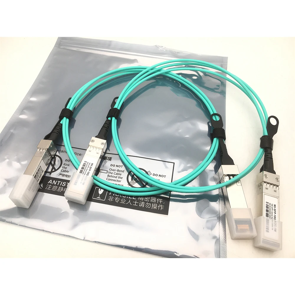 10G 1M OM3 SFP AOC Cable,10Gb/s SFP+ 1Mtr OM3 AOC Active Optic Cable Compatible Cisco,Huawei,Mikrotik,Intel,HP,Dell Switch