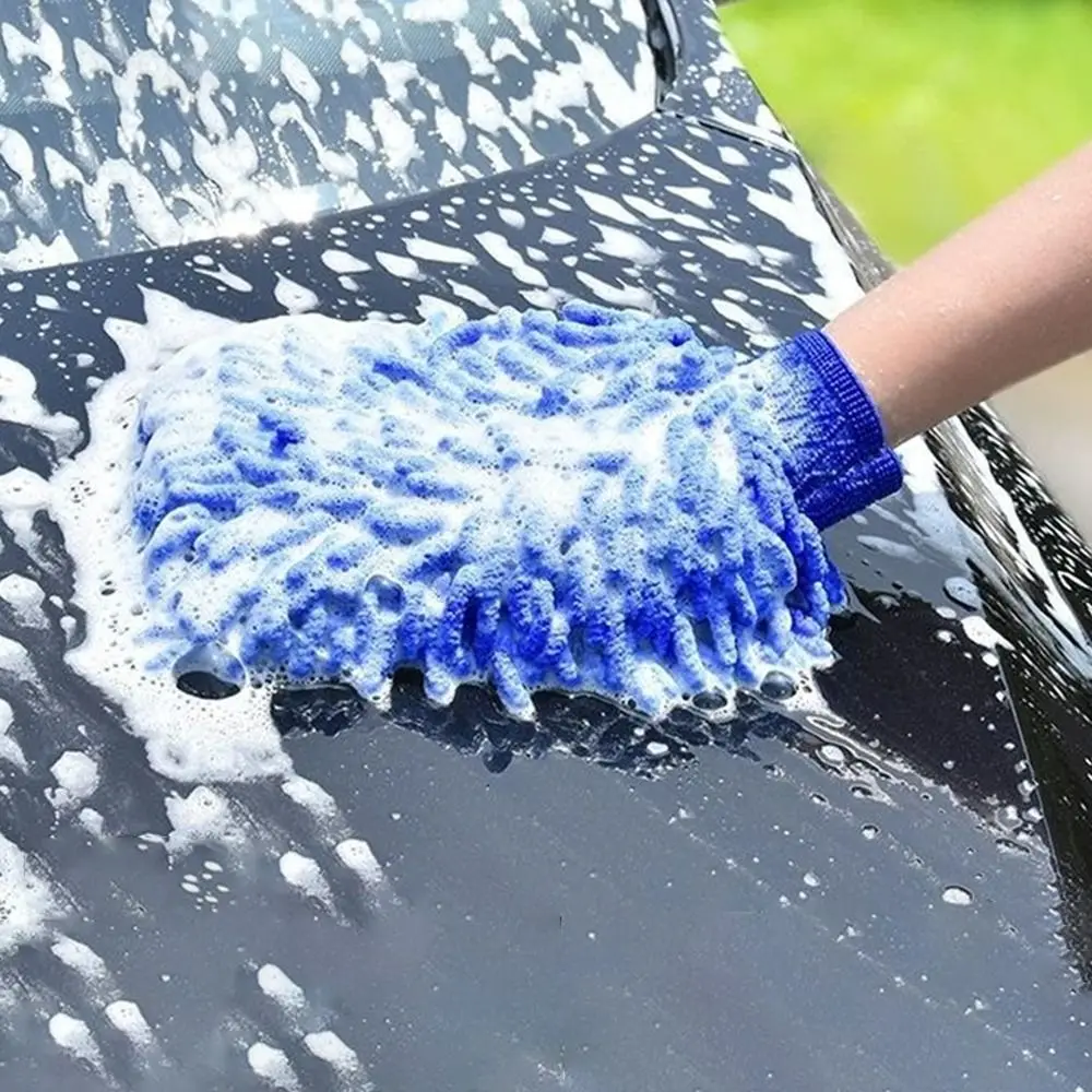 

Новые двусторонние перчатки для мытья автомобиля, моющиеся щетки из синели из микрофибры, утолщенные чистящие средства