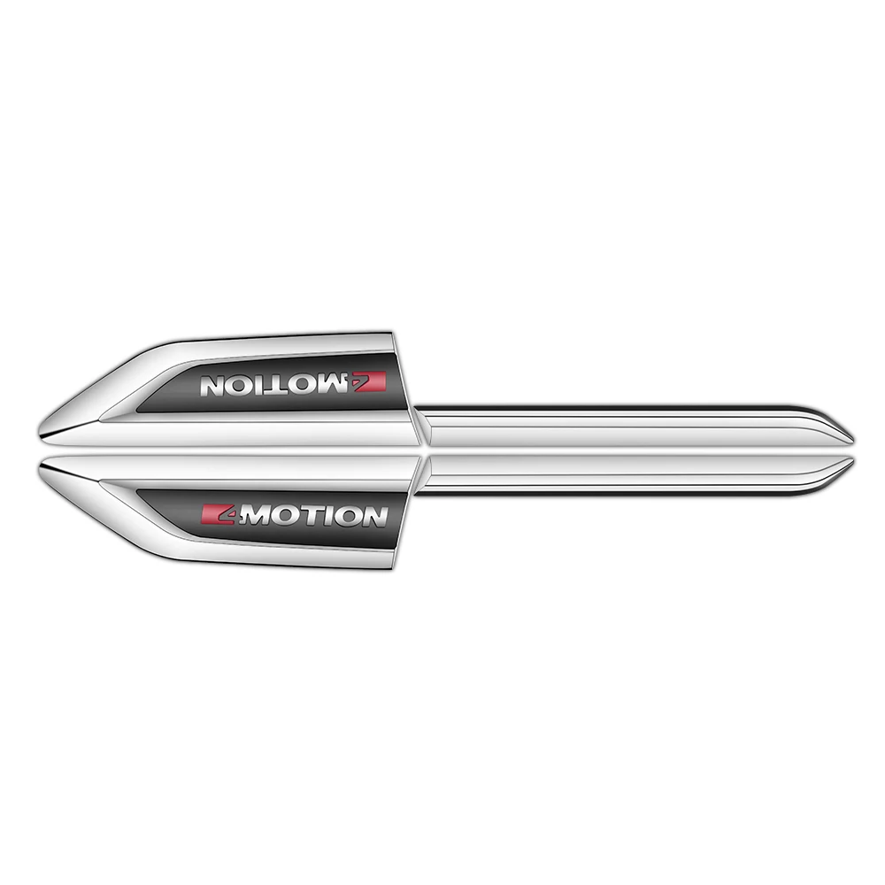 2pcs/set Door Side Sticker Silver 4MOTION Fender Sticker 4MOTION Wing Trims For VW Volkswagen Tiguan MK2 MK4 VW Side Sticker ABS