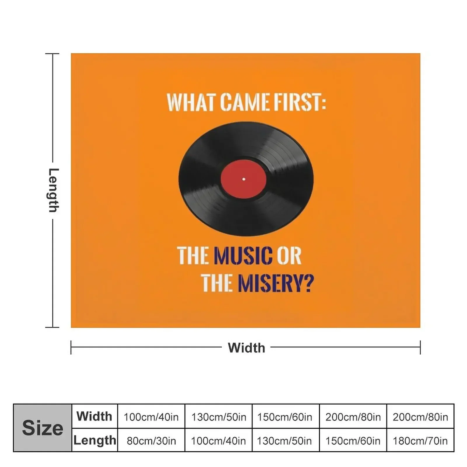 What Came First: The Music or The Misery? High Fidelity Quote Throw Blanket Cute Plaid For Sofa Thin Blankets