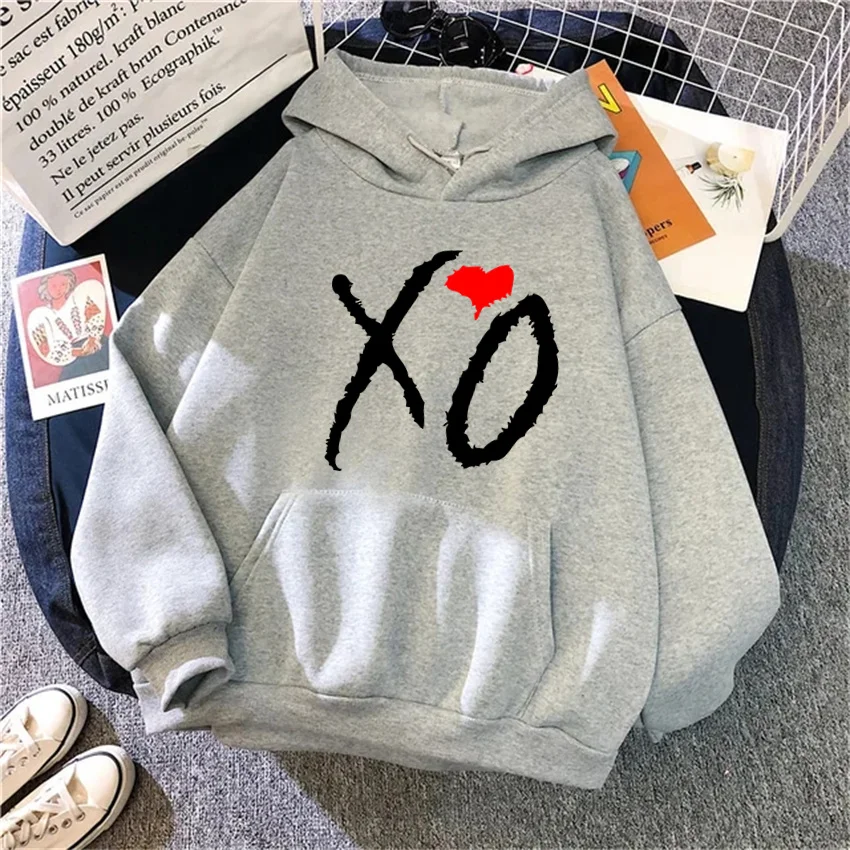 The Weeknd Xo Rapper Funny Womens Hoodie Pullover Streetwear Harajuku Hoodies Women Hip Hop Fleece Sweatshirt Unisex Clothes