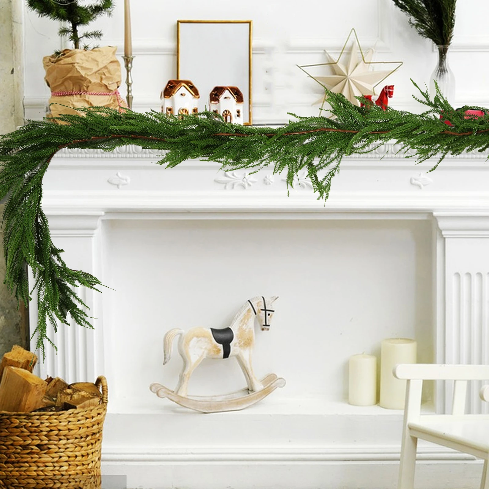 

Simulated Pine Needle Vine Christmas Garland with Artificial Garlands for Decoration Needles