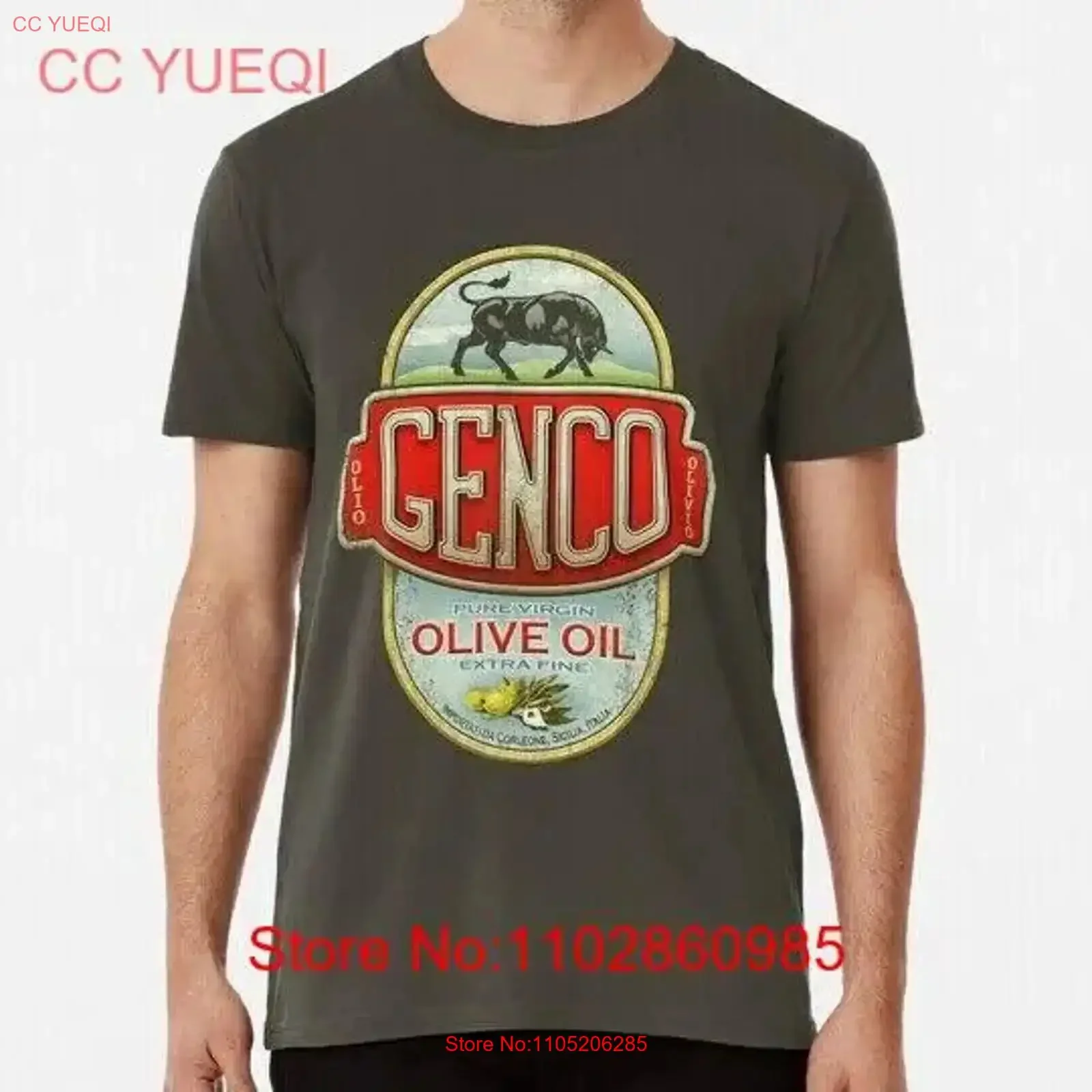 O padrinho genco azeite co s a 5xl feito nos eua t camisa vintage lavado ligeiramente homme macio respirável moda unisex