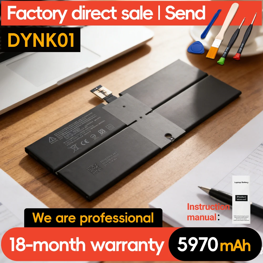 

DYNK01 Laptop Battery For Microsoft Surface LAPTOP 1 M1769 2-LQL-00015 1769 1782 LAPTOP 2 2-DAG-00123 G3HTA036H 45.2Wh