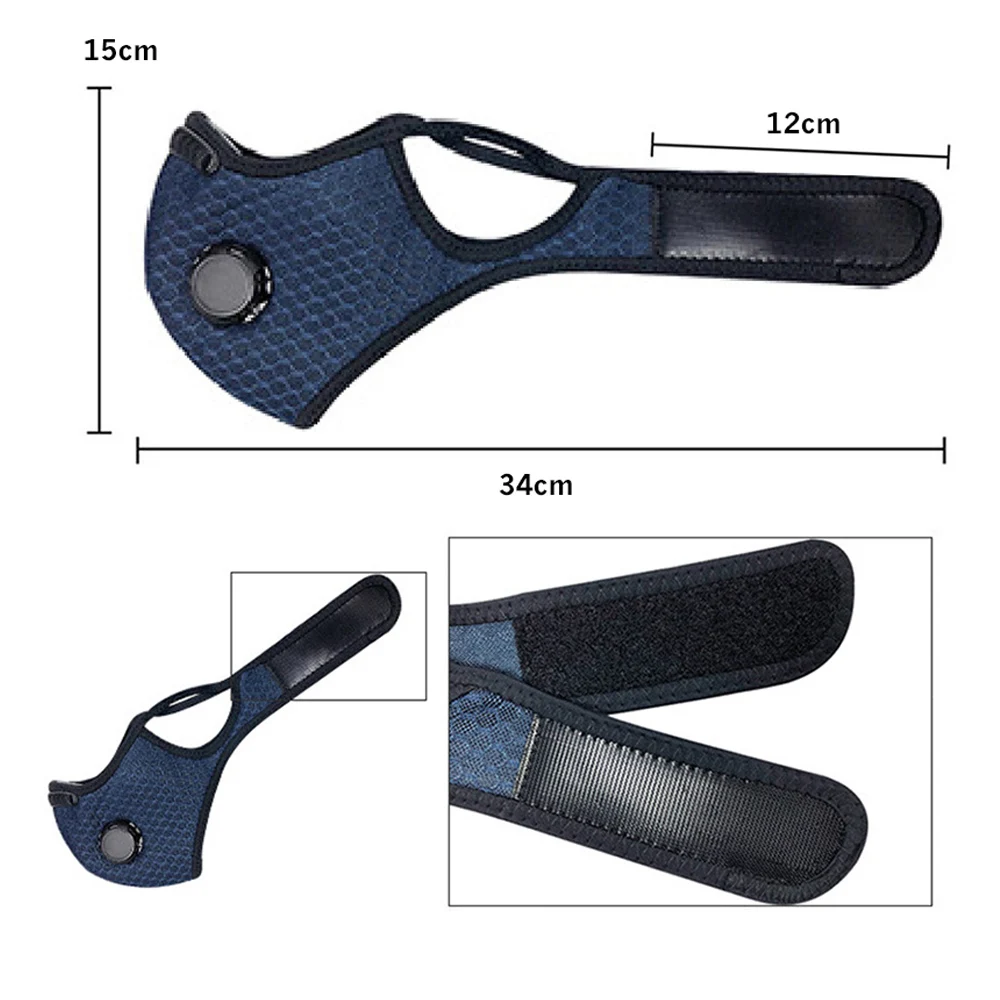 Tcare ciclismo máscara facial com filtro pm2.5 anti-poluição máscara de ciclismo carvão ativado válvula de respiração bicicleta boca boné mascarilla