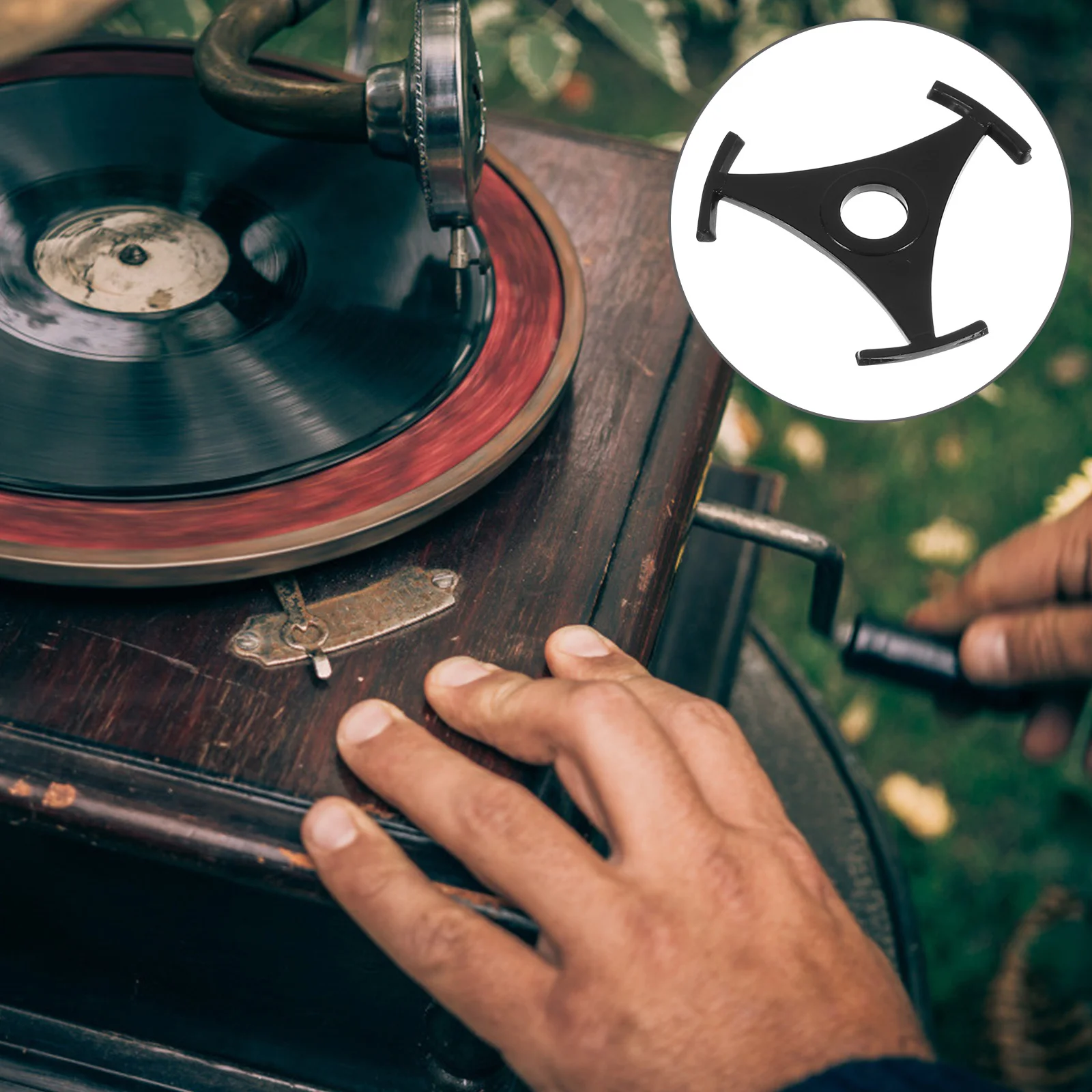 

Premium Triangle Record Adapter 45 to 33 Turntable Accessory for Vinyl Discs Construction High Durability No