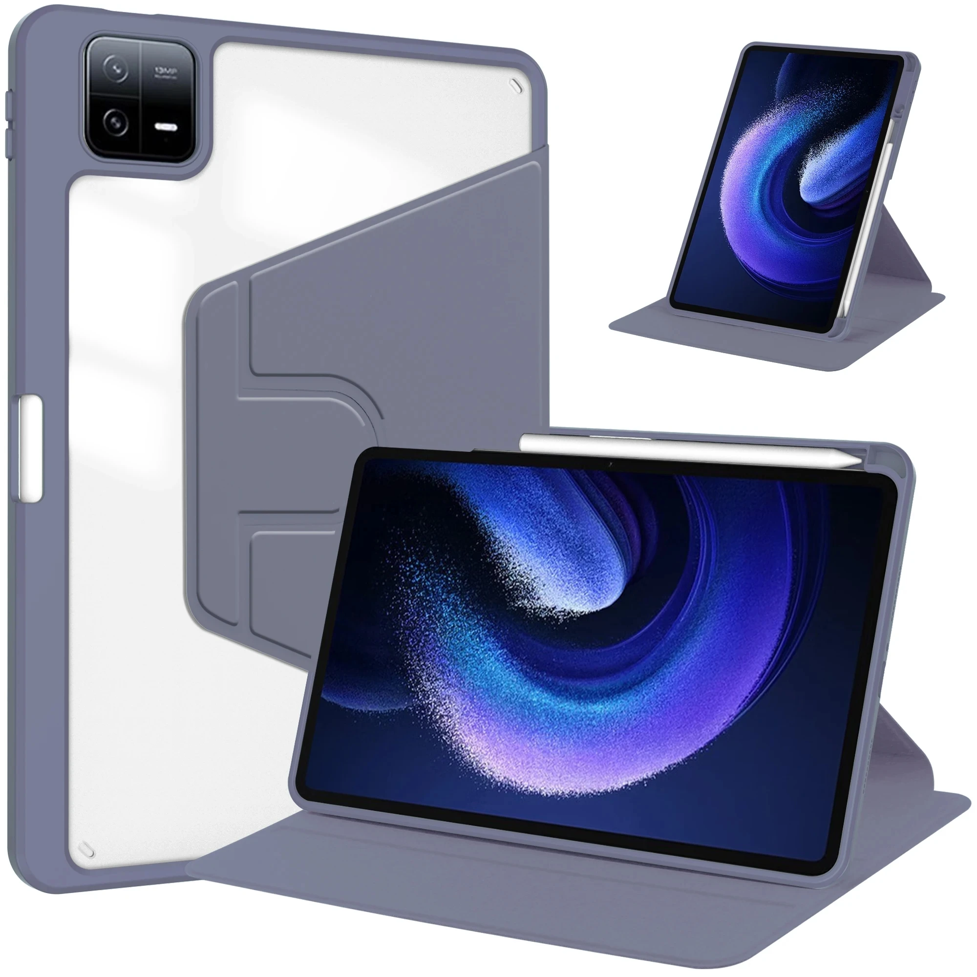 

Чехол для Xiaomi Pad 7 Pro 2024, 11,2 дюйма, вращающийся на 360 градусов чехол-подставка с гнездом для ручки, противоударный корпус с автоматическим режимом сна, пробуждения, Fudna