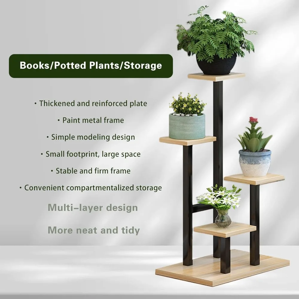 Plant Stand Multiple Flower Pot Holder Shelves Indoor Home Planter Rack  Metal Plant Support Display for Garden Decoration