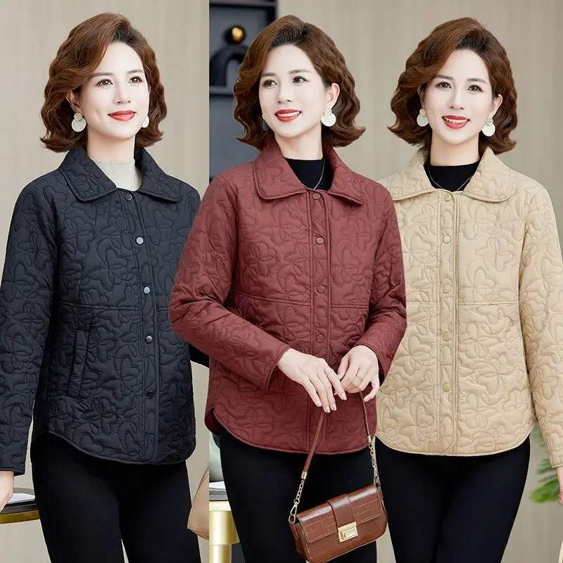 

Легкое хлопковое пальто для женщин среднего возраста: модная осенне-зимняя одежда для мам, новинка сезона