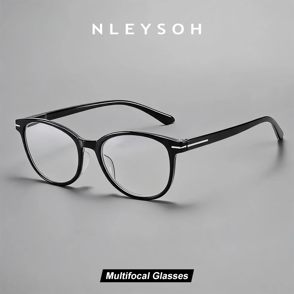 NLEYSOH Unisex Progressive Multifocus No Line Reading Glasses Effective Blue Light Blocking Multifocal Daily Readers Men Women