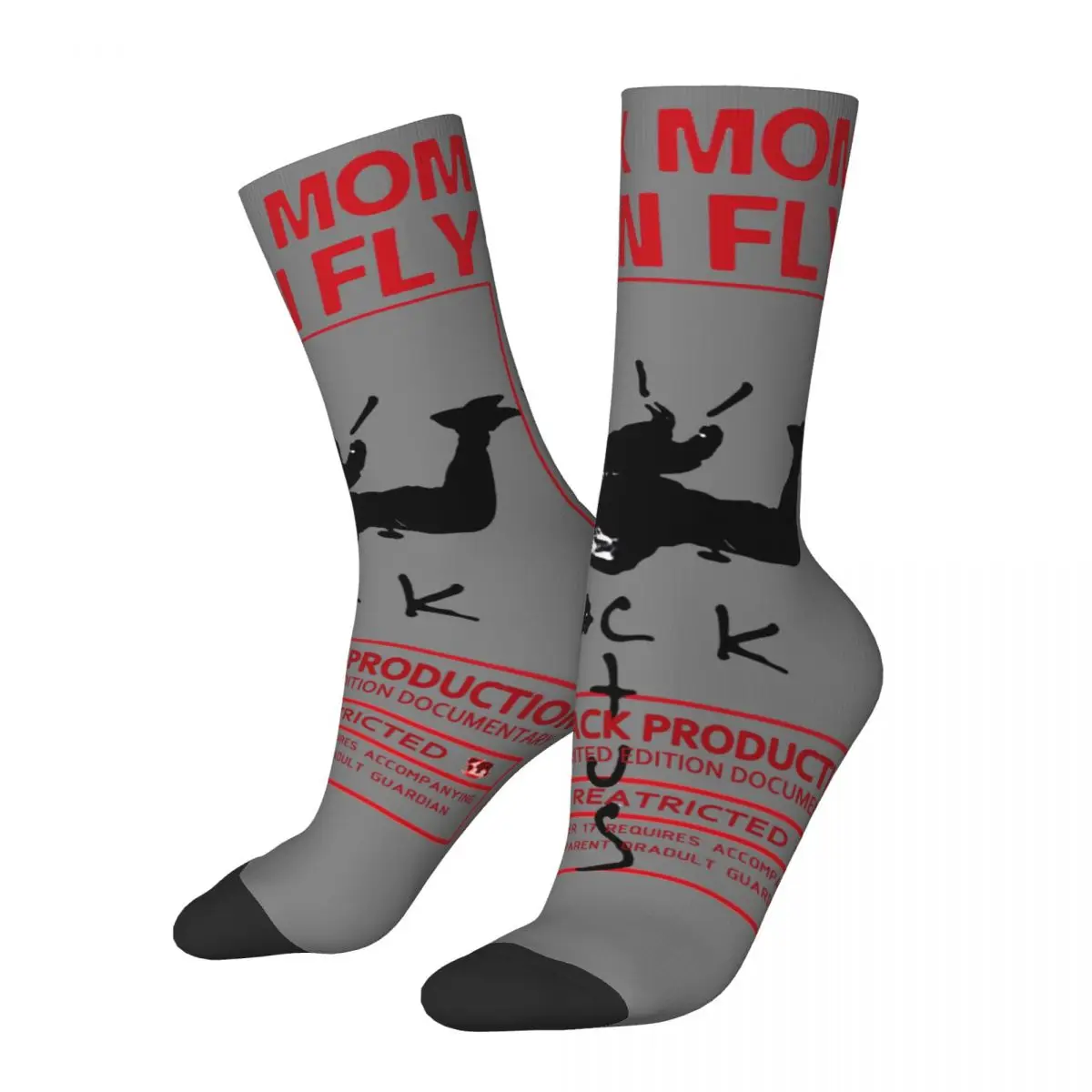 LOOK MOM I CAN FLY cosy Unisex Socks,Cactus Jack Warm Happy 3D printing Socks,Street Style Crazy Sock