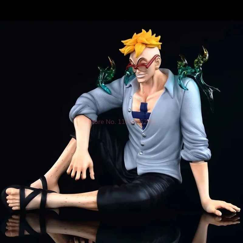 Marco Sitting The Secular Bird 15cm Scene Statue Figure One Piece Gk Anime Model Ornaments Doll Toys Collection Periphery Decor