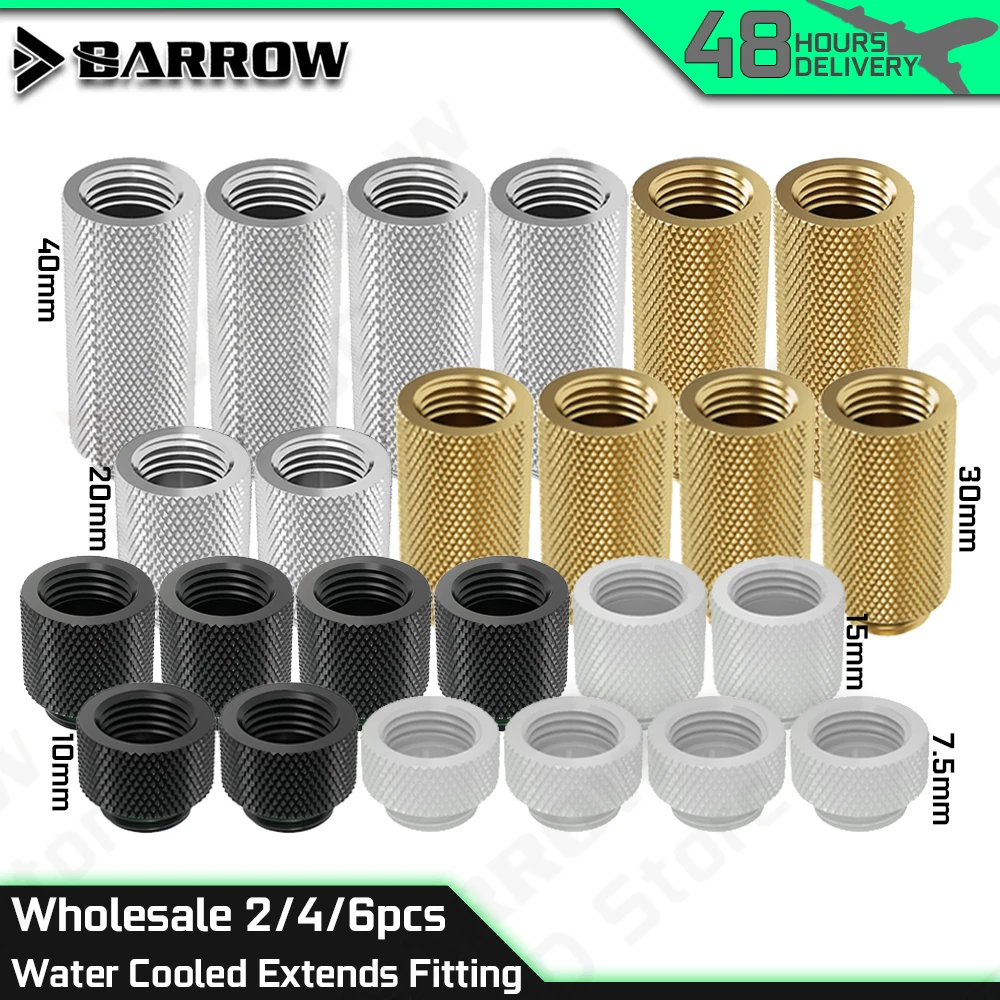 

Wholesale Male-Female Extension Fitting 7.5/10/15/20/30/40mm Barrow G1/4" Barss Connector PC Case Gaming Water Cooled MOD TNYZ-G