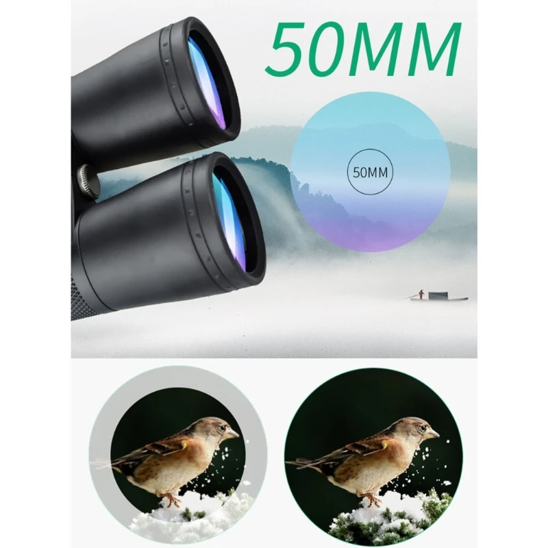 12x50 High-Power Binoculars for Adults,Compact Professional/ Waterproof Binoculars for Camping