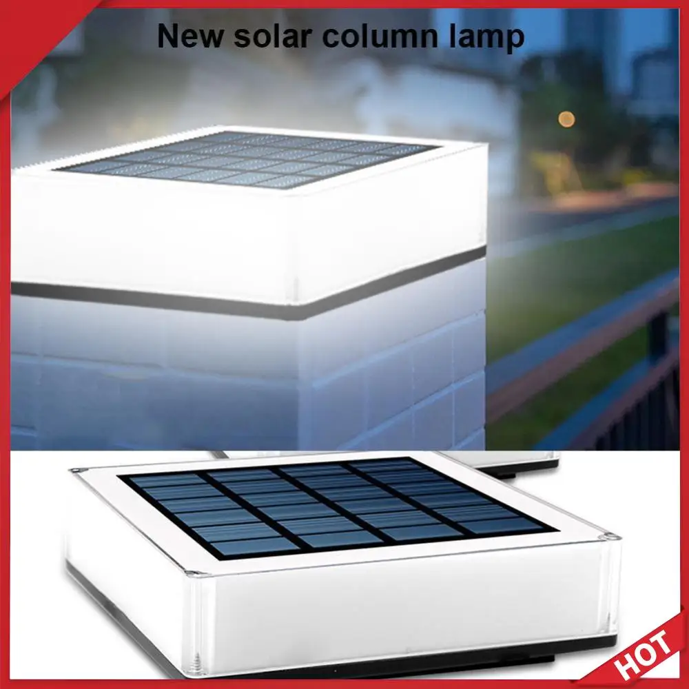 

LED Solar Lantern Pillar Lamp Waterproof Column Lights for Garden Fence Decor