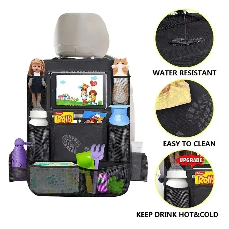 Car Seat Storage Organizer Multifunctional Oxford Fabric Back Multi Pocket Tablet Holder Bag SUV Touch Screen Phone Interior - view 4