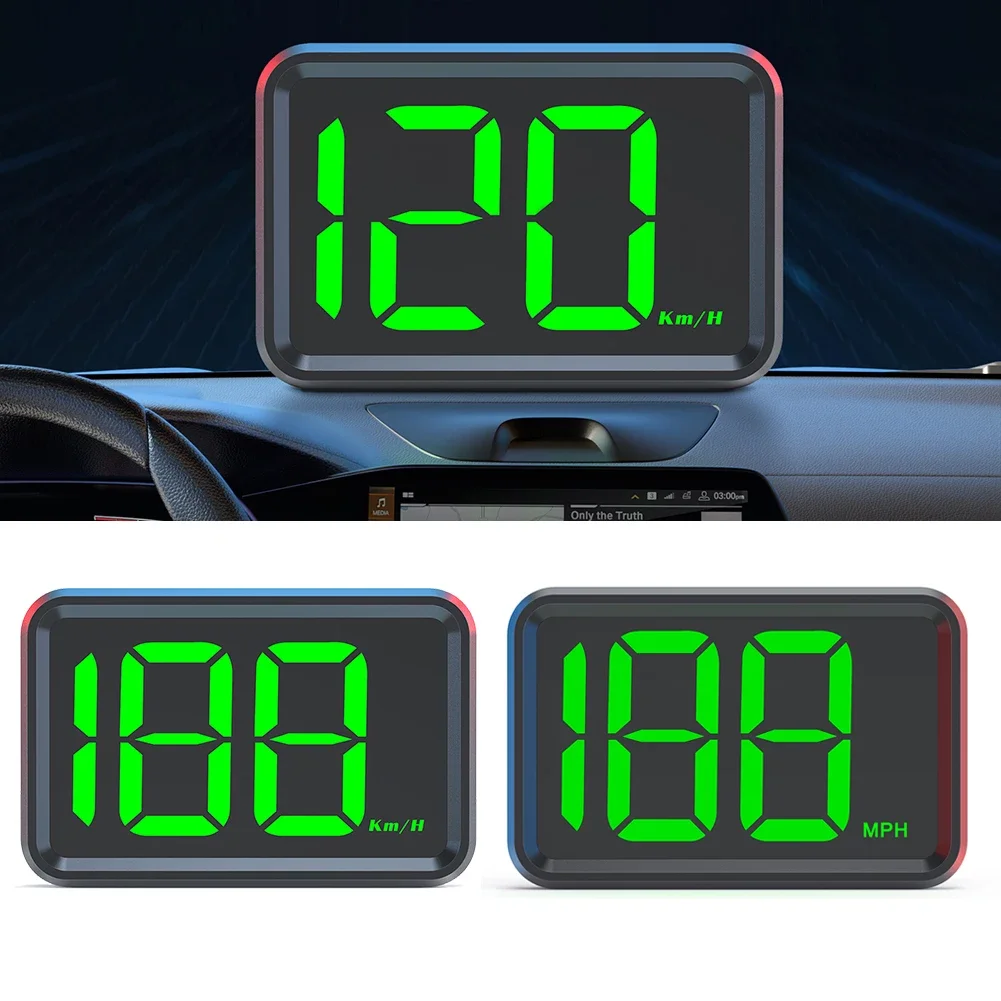 

MPH Km/H Car HUD Head-Up Display GPS Digital Speedometer Big Font For Truck Auto Car Electronics Accessories Big Font Speed