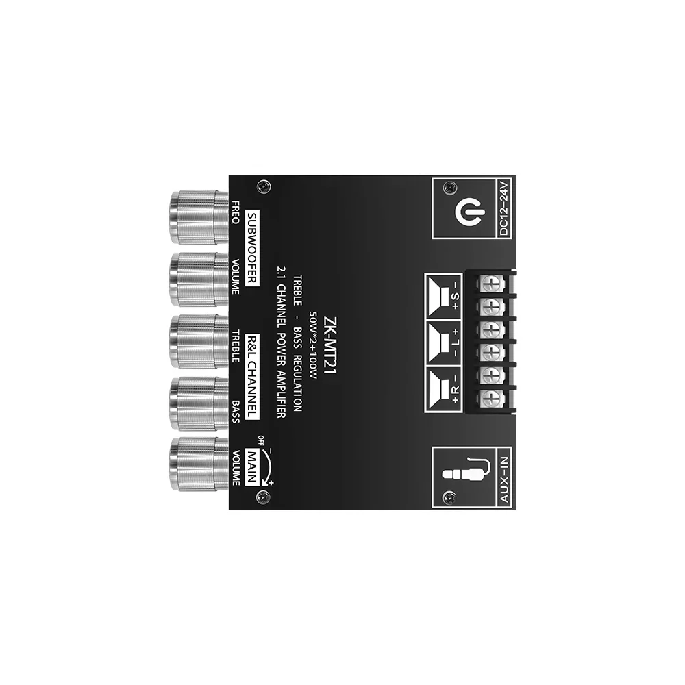 EGOLDEN ZK-MT21 Bluetooth Digital Amplifier Module 50W X 2 + 100W 2.1 Channel High/Low Tone for Audio Projects