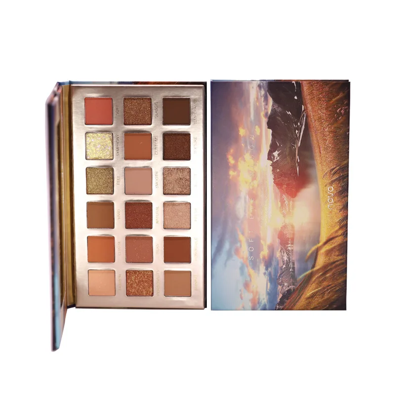 NOVO Reed Glacier eye shadow ins Super Hot Student Affordable Waterproof Pearlescent Pumpkin Earth Color eye shadow Plate