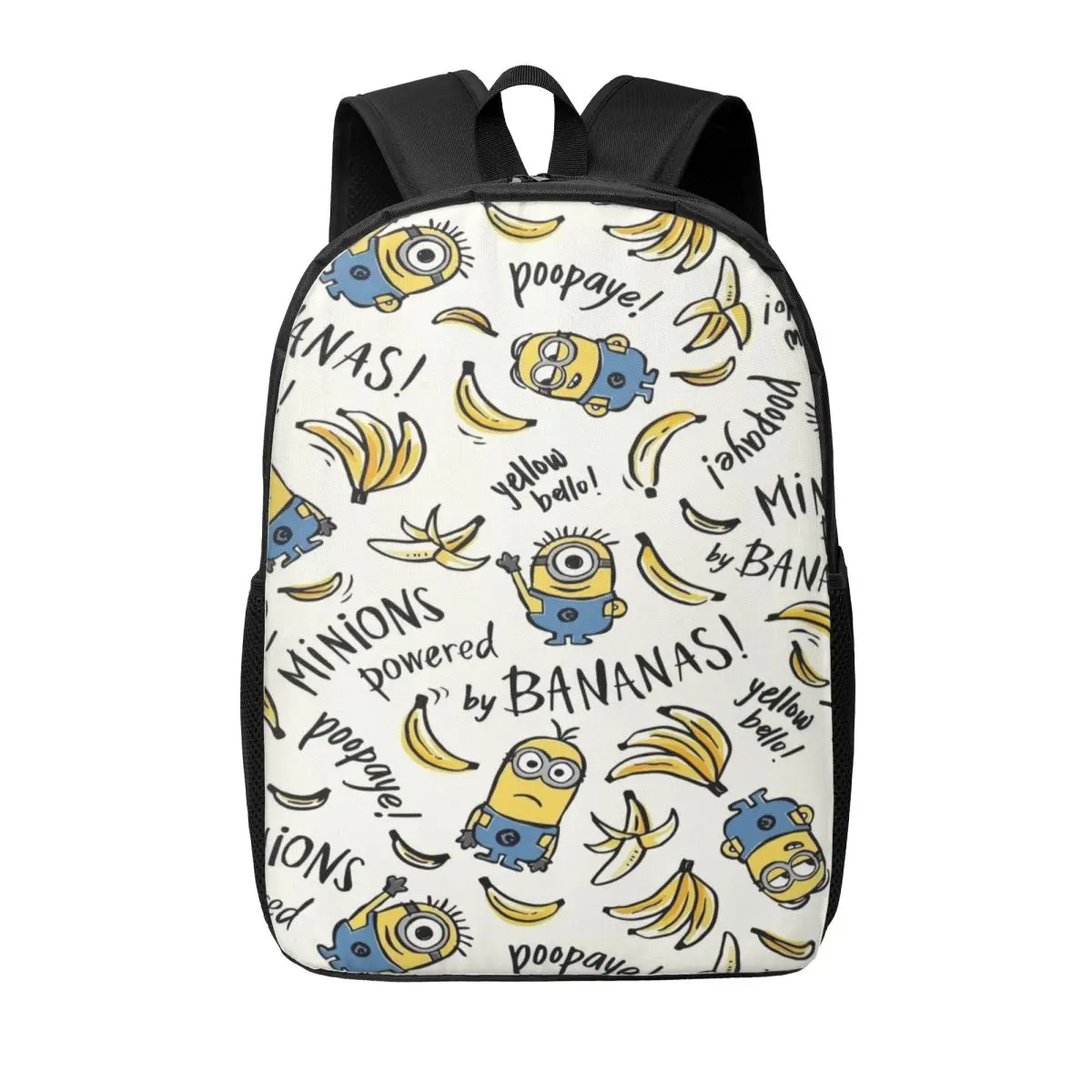 Custom Minion Cartoon Backpack for Boys Girls Minions Bananas College School Travel Bags Men Women Bookbag Fits 15 Inch Laptop