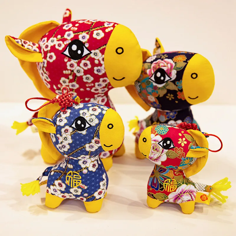 

Великолепный нежный китайский вышивка Тан Лошадь плюшевые игрушки мягкий мультфильм талисман пони подвески кукла красивый брелок подарок на Новый год