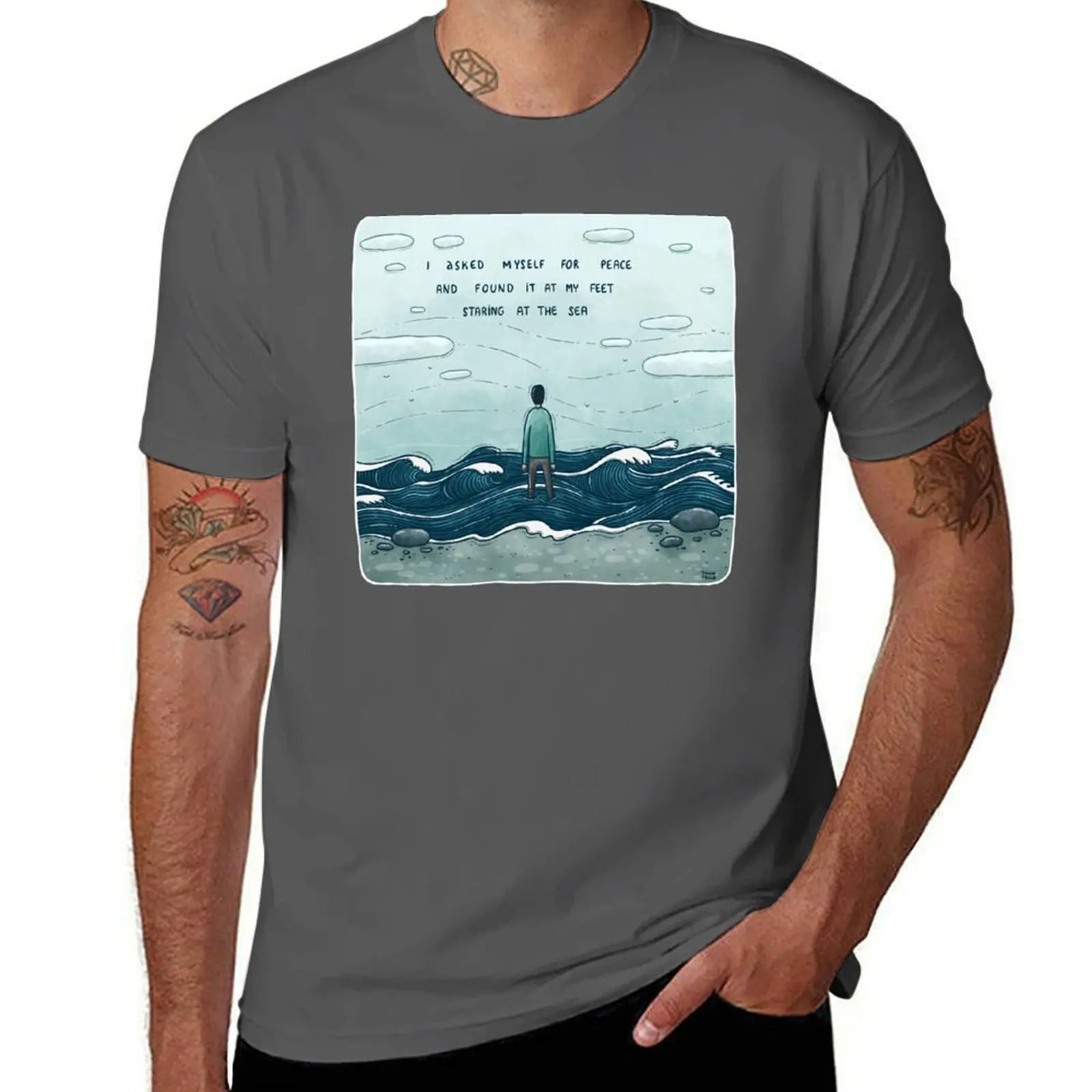 A dream of you and Me T-Shirt Non-Shrink Basic Cotton T-Shirt