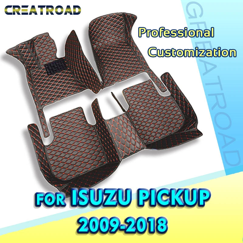 Car Floor Mats For Isuzu Pickup 2009 2010 2011 2012 2013 2014 2015 2016 2017 2018 Custom Auto Foot Pads Interior Accessories