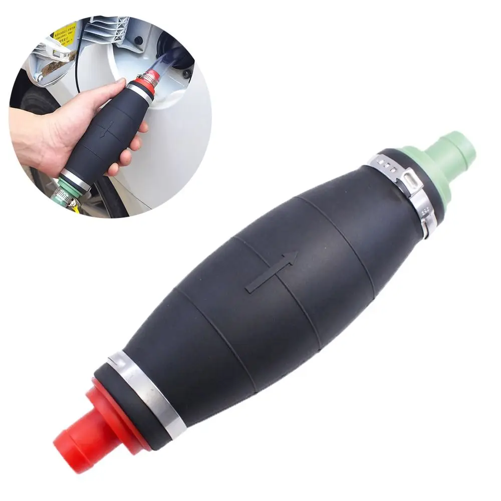 16mm Manual Fuel Pump Durable Portable Rubber Transfer Tools Hand Siphon Pump Automobile Emergency