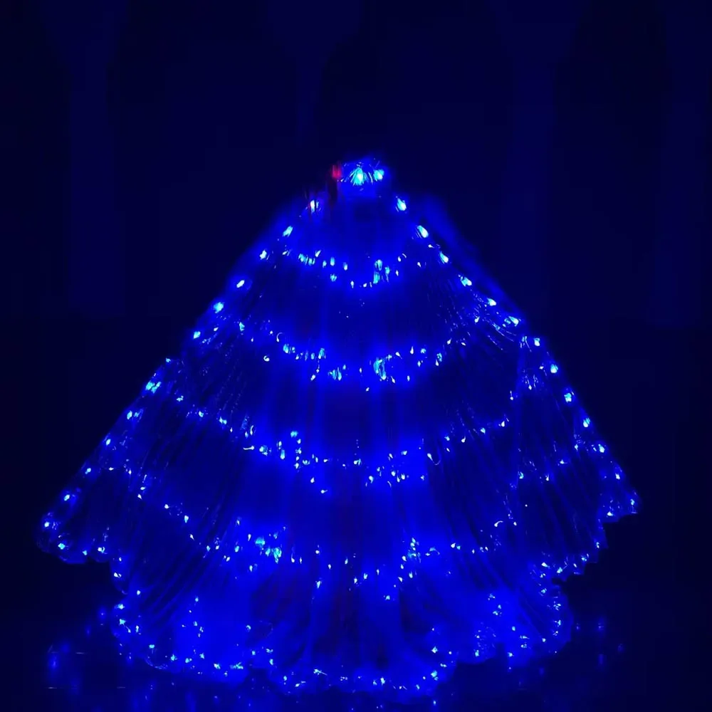 LED Isis Wings 蛍光蝶 大人用、ベリーダンス、パフォーマンス小道具、LED ライト カーニバル衣装、ショー アクセサリー