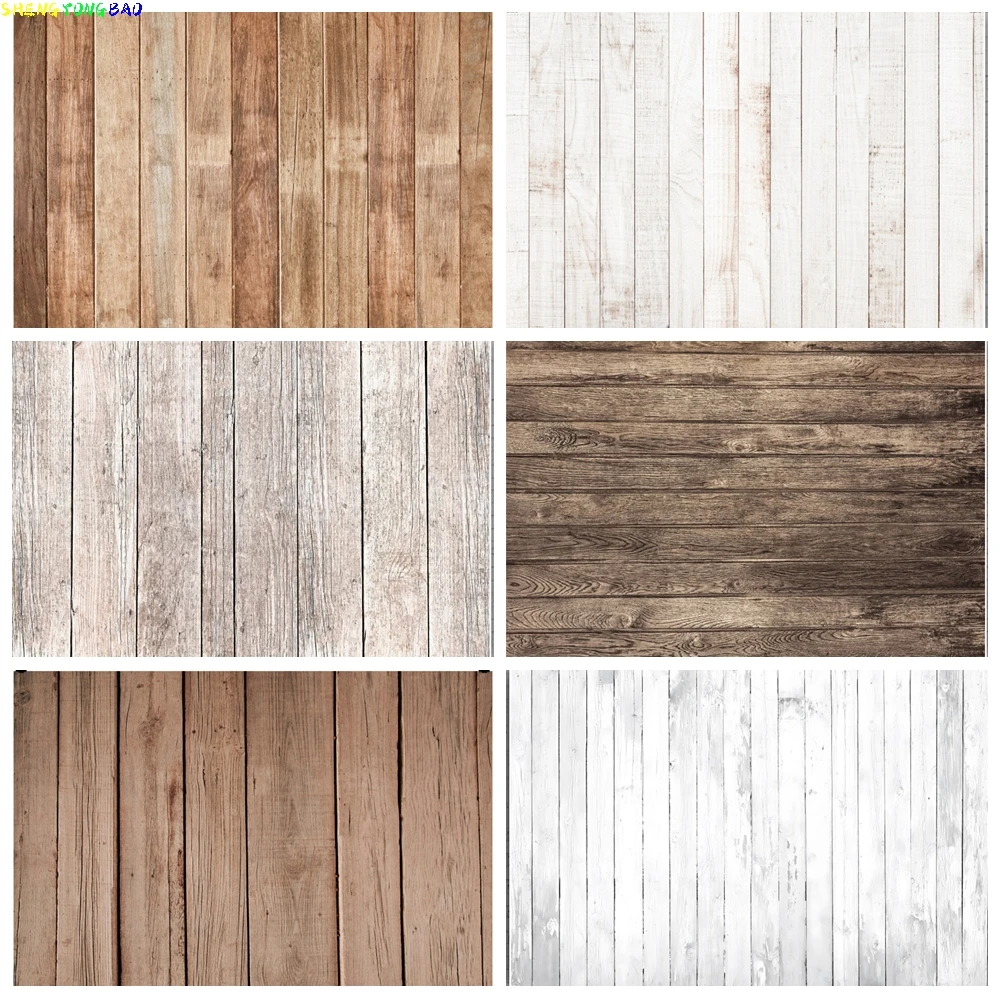 

Vintage White Gray Wooden Floor Wall Plank Birthday Party Photography Background for Wedding Newborn Kid Adult Photo Studio Prop