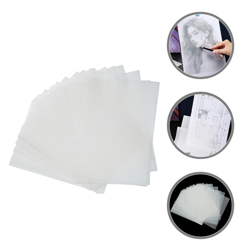 50 Pcs Translucent Tracing Paper Animation Stencil Litmus for Printer Drawing Transfer