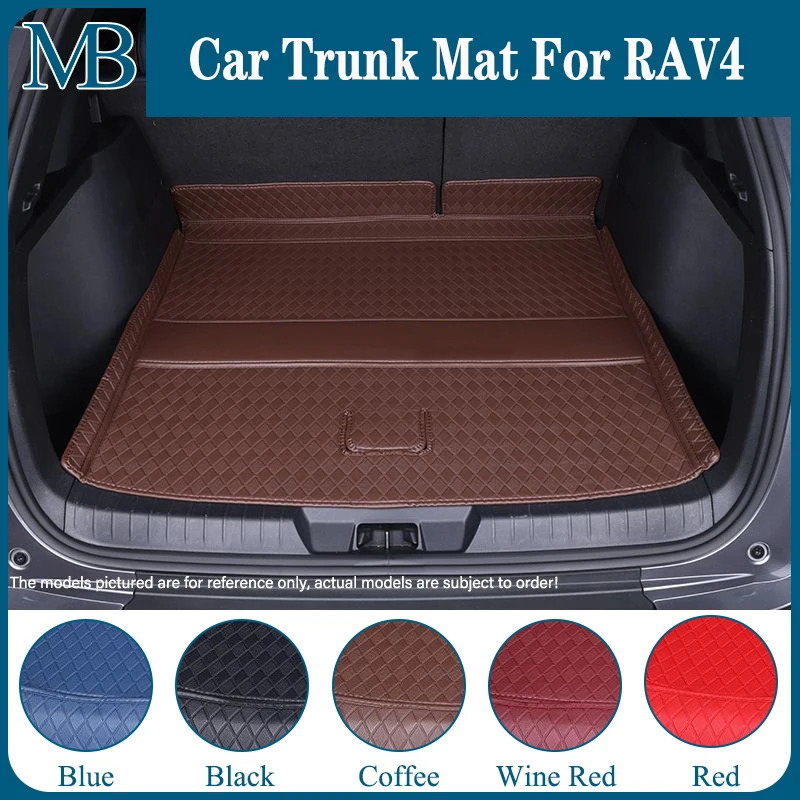 Автомобильный коврик для багажника для Toyota RAV4 2009-2023 2024 автомобильные аксессуары защитный кожаный коврик для багажника Catpet внутренняя водонепроницаемая крышка часть