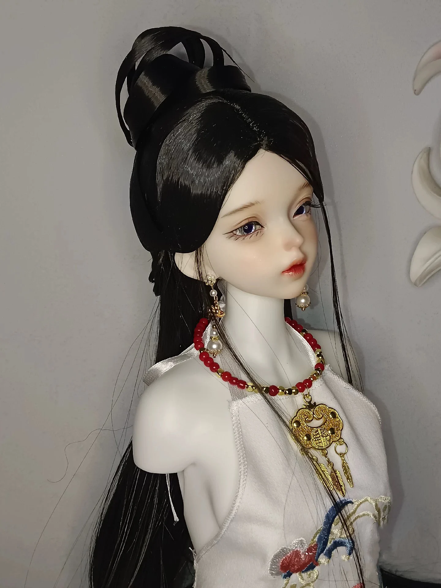 

1/4 1/3 Парики куклы BJD Древний костюм Hanfu Винтажный стиль Длинные волосы Фея Парик для MSD SD13 Девушка SSDF Аксессуары для дяди A1724