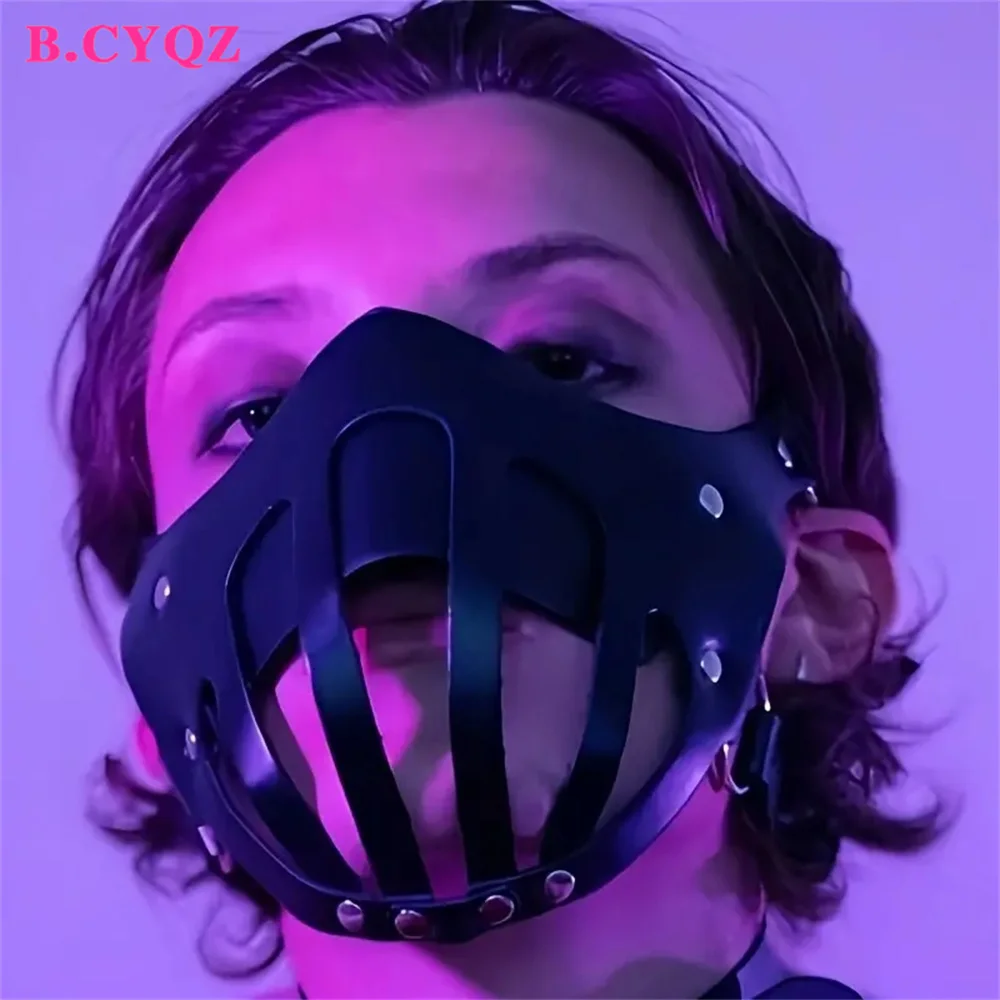 BDSM Erotic Women Sexy Mask Cosplay Leather Adjustable Mask Halloween Party Mask Masquerade Ball Fancy Masks Punk Accessories