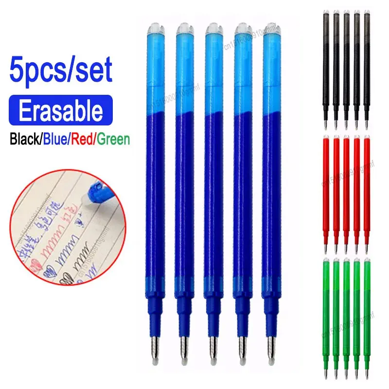 Caneta Gel Erasable Retrátil, Grande Capacidade De Recarga, 8 Varas De Cartucho De Tinta Colorida, Punho Lavável, Papelaria De Escrita, 0.7mm, Ponta De 0,5mm