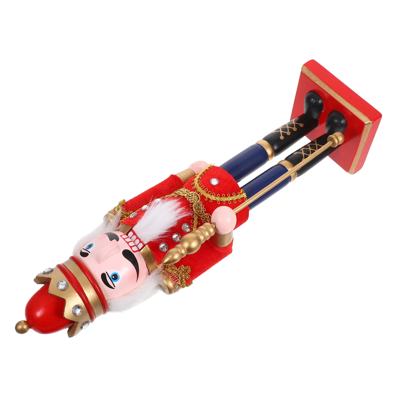 

Vibrant Wooden Nutcracker Statue Festive Christmas Decor Handcrafted Elegance Solid Wood Intricate Details Holiday Gift