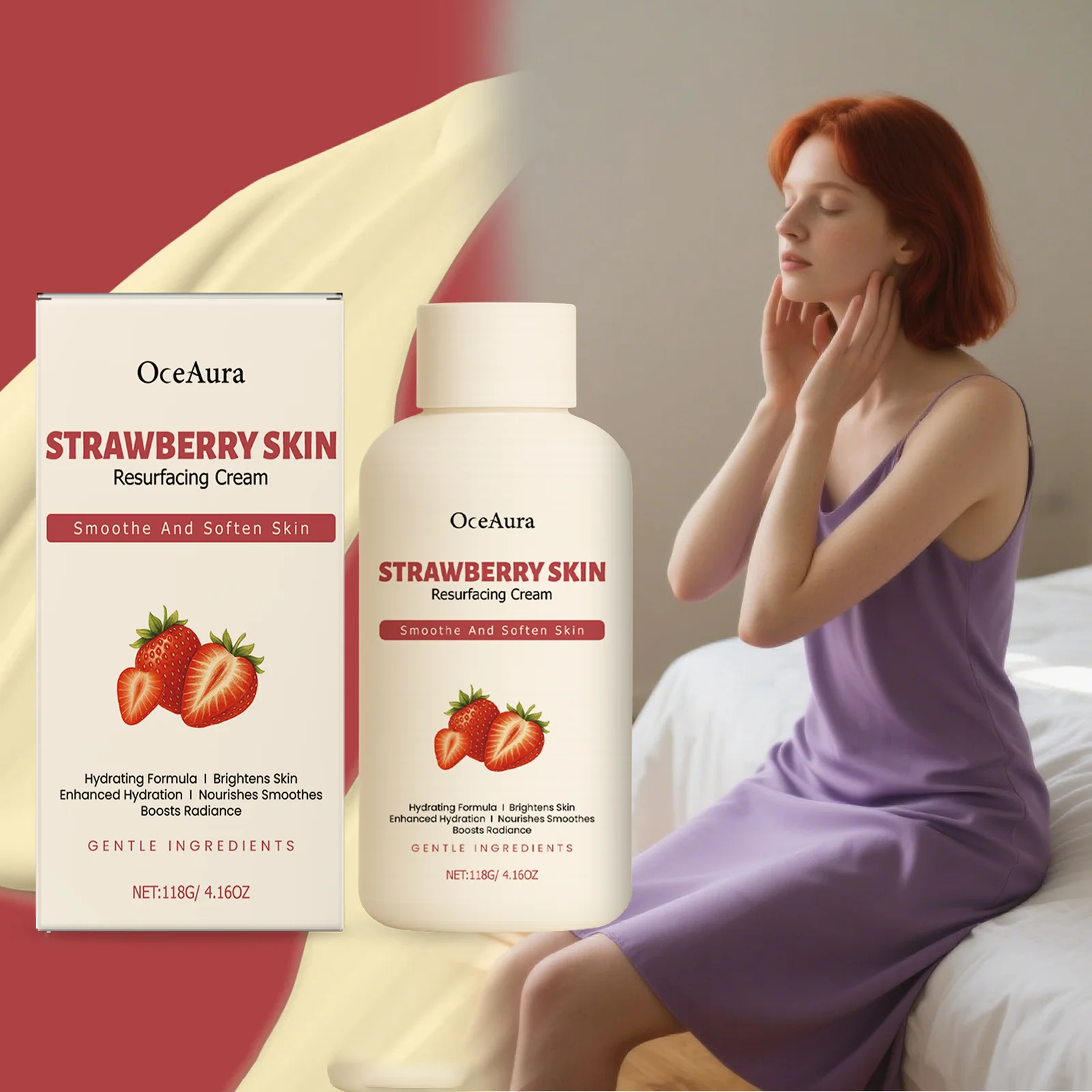 

Масло для тела для сухой кожи, богатый крем с ароматом клубники для грубой шелухий кожи, глубоко питательный увлажняющий крем, зимний подарочный набор для ухода за кожей