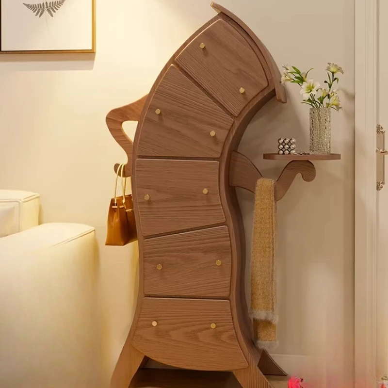 

Solid wood waist chest cabinet, bedroom storage cabinet