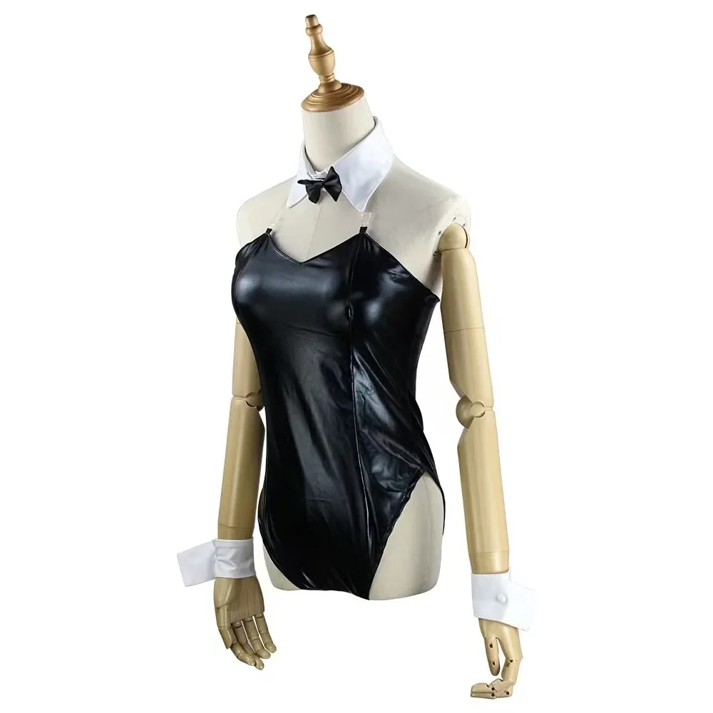 Customized Hight Quality Leather Unisex Anime Girl Playboy Bunny Rem Cosplay Costumes Halloween Christmas Party Set Uniform Suit
