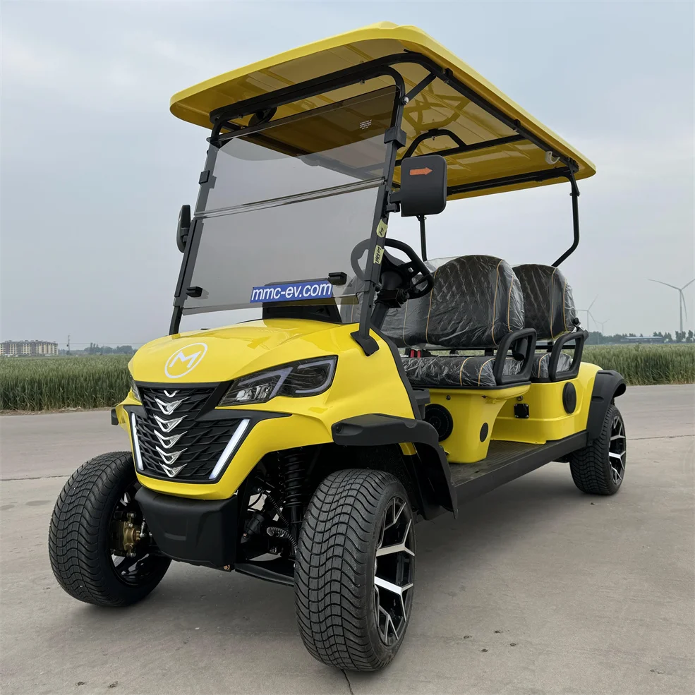 Solar Panels Red Golf Cart CE Approved Lithium Battery Cheap Club Golf Car Adults Scooter 2 4 Seater Gasoline Electric Golf cart