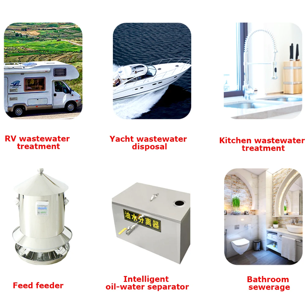 مضخة طاحونة مياه الصرف الصحي للمرحاض 12 فولت/24 فولت RV/ليخوت، 45.0 لتر/دقيقة، مقاومة للماء بالكامل، تدفق عالي #3