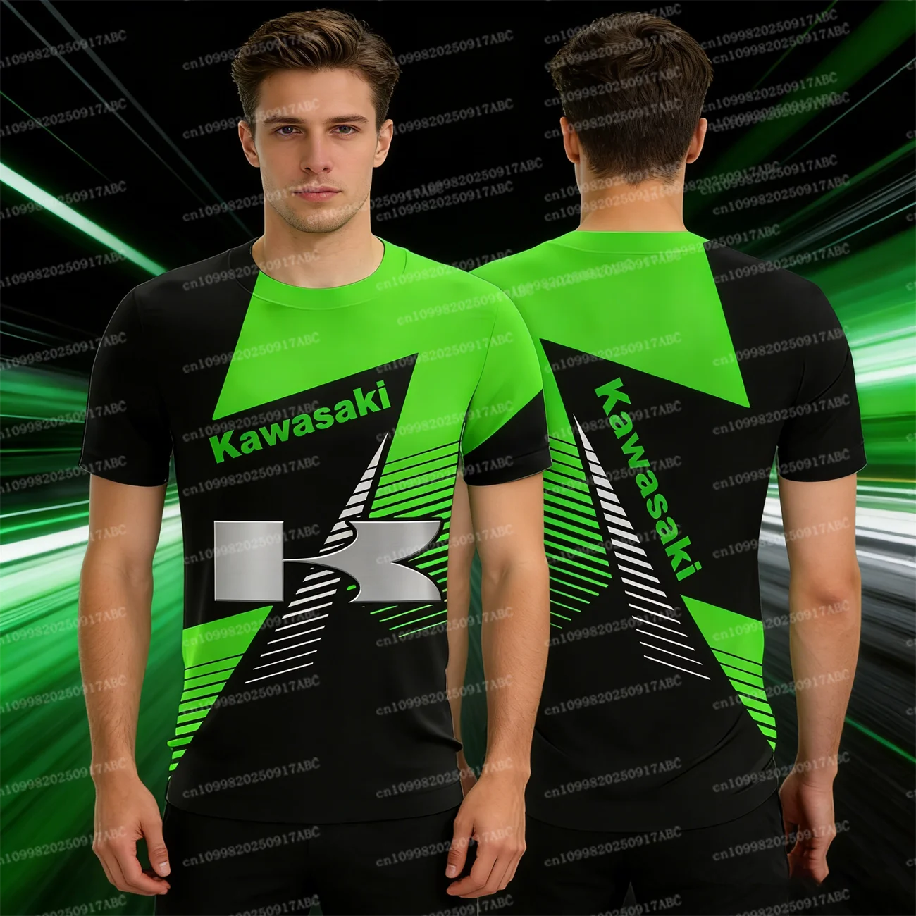 

(Kawasaki) Мужская футболка Kawasaki футболка с 3D принтом мото спортивная футболка для любителей мотокросса женская футболка мужской гоночный детский топ