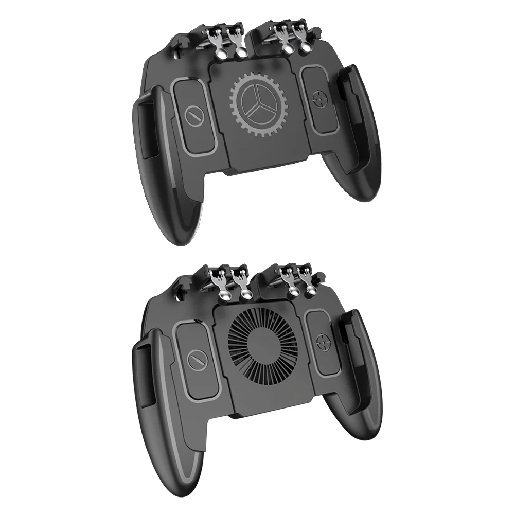 For PUBG Mobile Joystick Controller L1R1 Trigger Gamepad for iOS Android Six 6 Finger Call of Duty Mobile Gamepad Cooling Fan